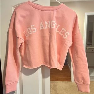 LA sweatshirt crop